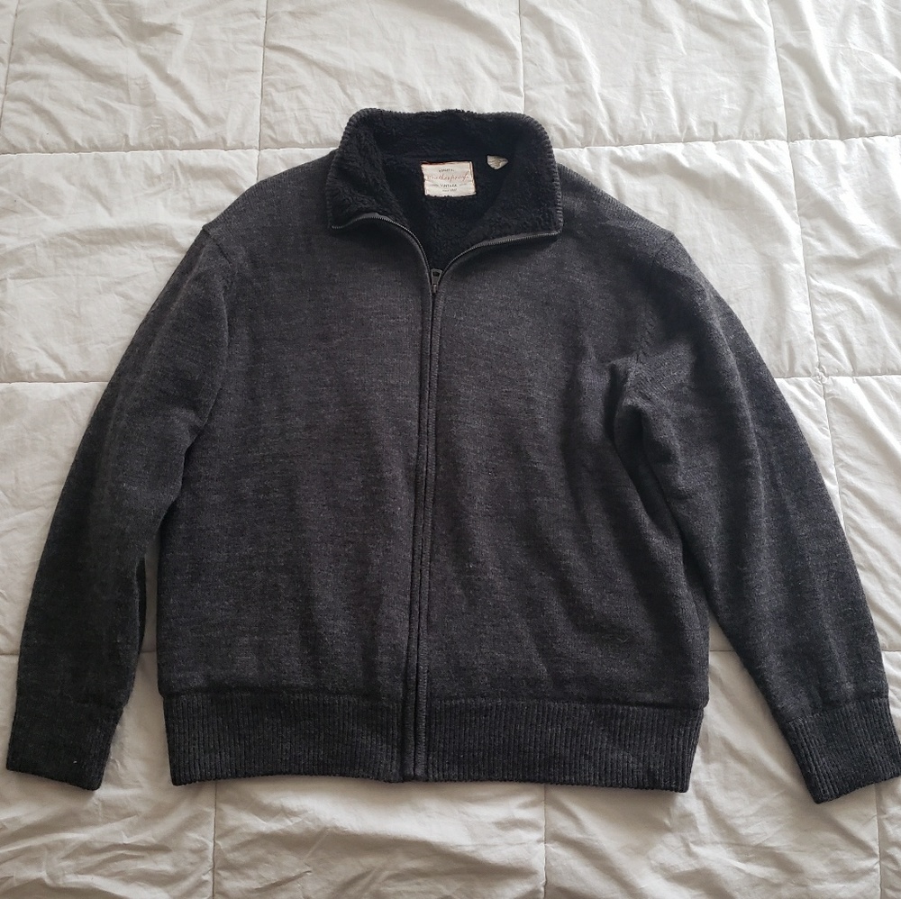 Warm furry zip up jacket